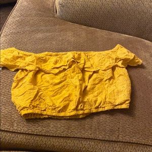 Off the shoulder crop top